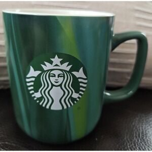 STARBUCKS ‎ Green Ceramic Coffee/ Tea Mug 15oz 2022